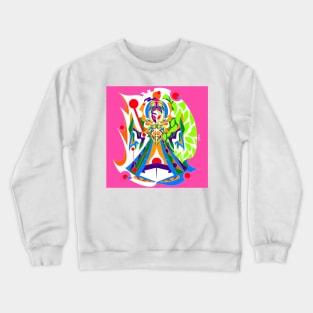 the cryptid monster of flatwoods ecopop alien in sorcerer wallpaper Crewneck Sweatshirt